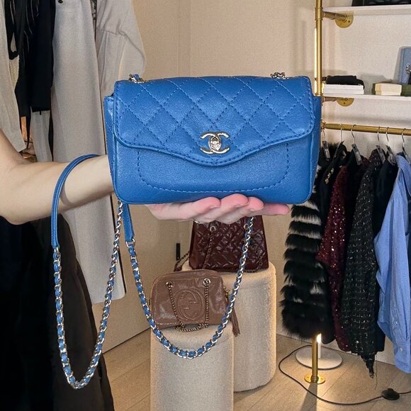 Chanel Blue Mini Flap Crossbody - Picture 1 of 6